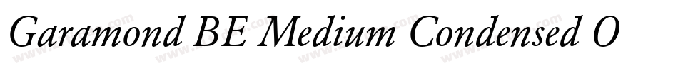 Garamond BE Medium Condensed Oldstyle Figures字体转换